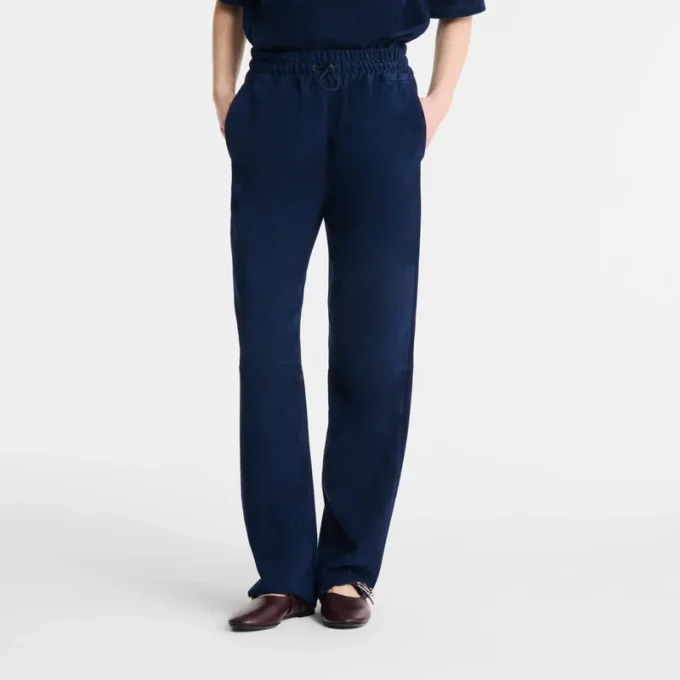 Pantalones rectos de piel