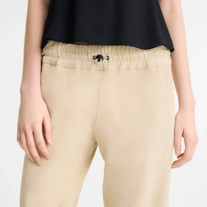 Pantalones rectos de piel