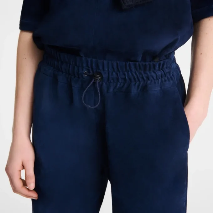 Pantalones rectos de piel