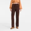 Pantalones rectos de piel