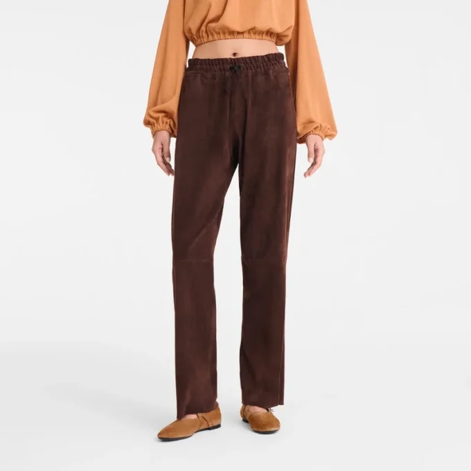 Pantalones rectos de piel