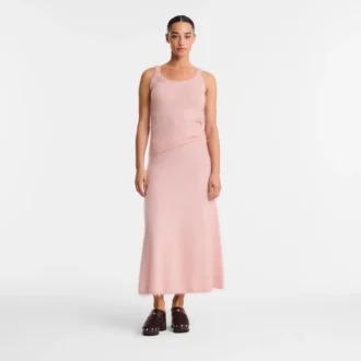 Pink Tea – Falda midi de punto