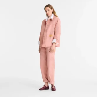 Pink Tea – Chaqueta de algodón sobreteñido