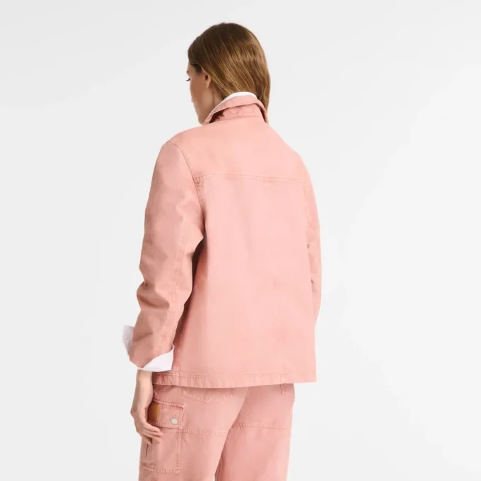 Pink Tea – Chaqueta de algodón sobreteñido