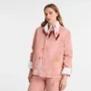 Pink Tea – Chaqueta de algodón sobreteñido