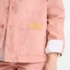 Pink Tea – Chaqueta de algodón sobreteñido