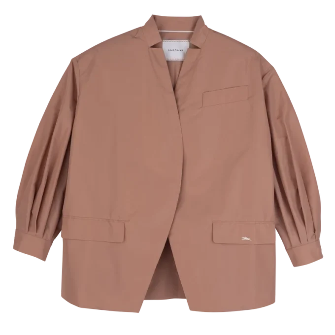 Pink Tea – Chaqueta kimono de tafetán técnico