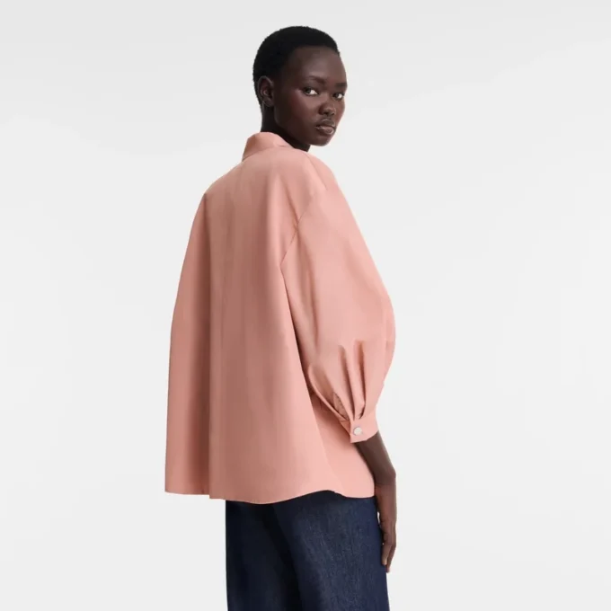 Pink Tea – Chaqueta kimono de tafetán técnico