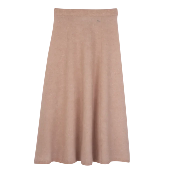 Pink Tea – Falda midi de punto