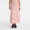 Pink Tea – Falda midi de punto