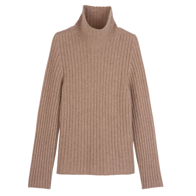 Pink Tea – Jersey de cuello alto de punto
