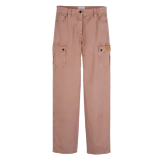 Pink Tea – Pantalones de algodón sobreteñido