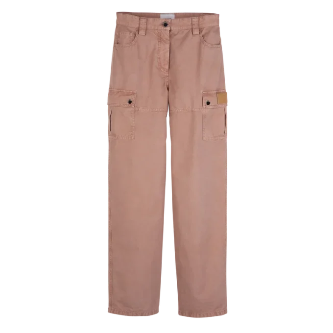 Pink Tea – Pantalones de algodón sobreteñido