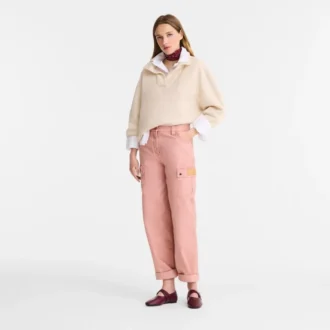 Pink Tea – Pantalones de algodón sobreteñido