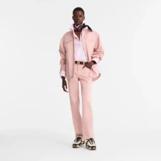 Pink Tea – Pantalones de satén técnico