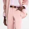 Pink Tea – Pantalones de satén técnico
