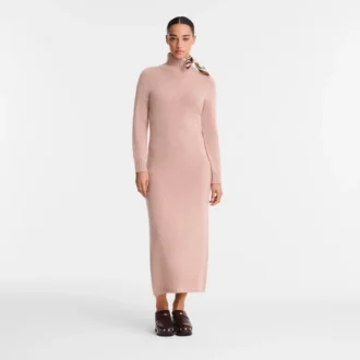 Pink Tea – Vestido largo de punto