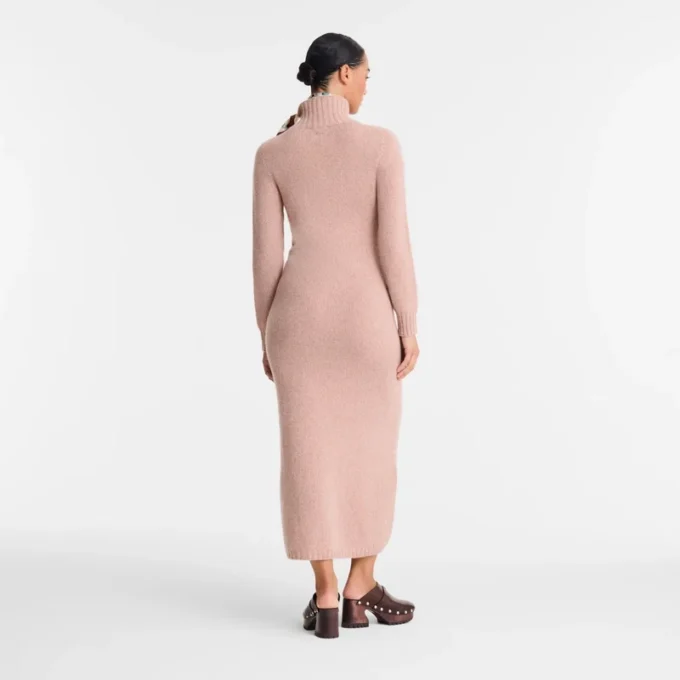 Pink Tea – Vestido largo de punto