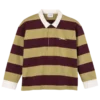 Pistacho/Burdeos – Polo de jersey a rayas