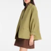 Pistacho – Chaqueta kimono de tafetán técnico