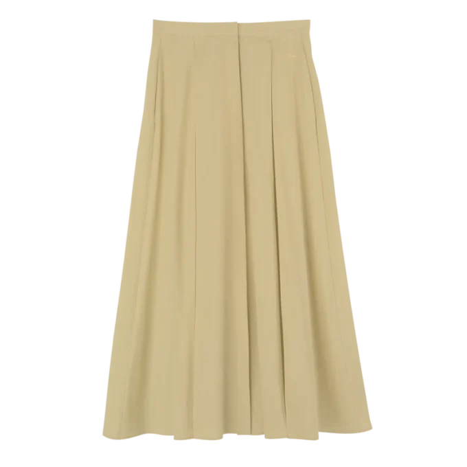 Pistacho – Falda midi de popelín