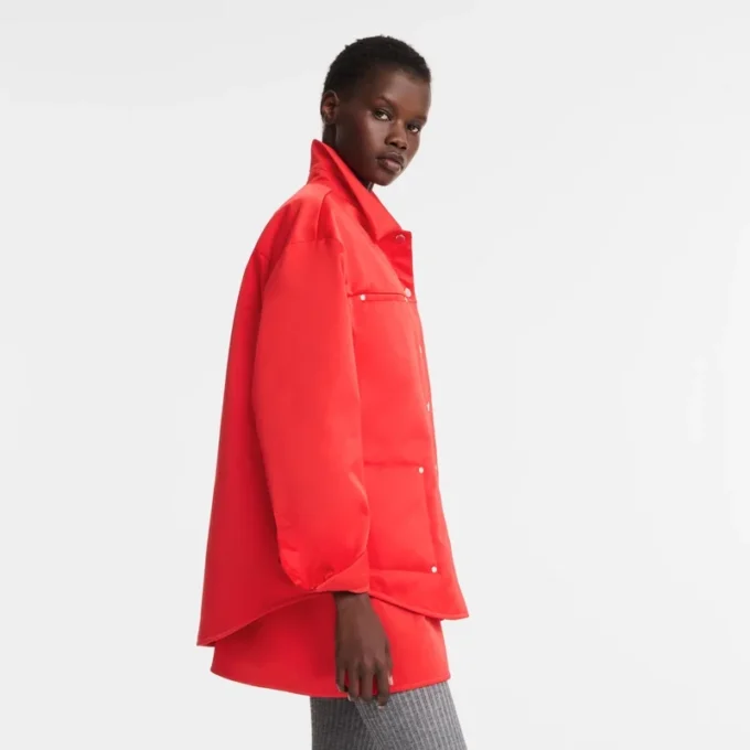 Rojo – Camisa de satén técnico