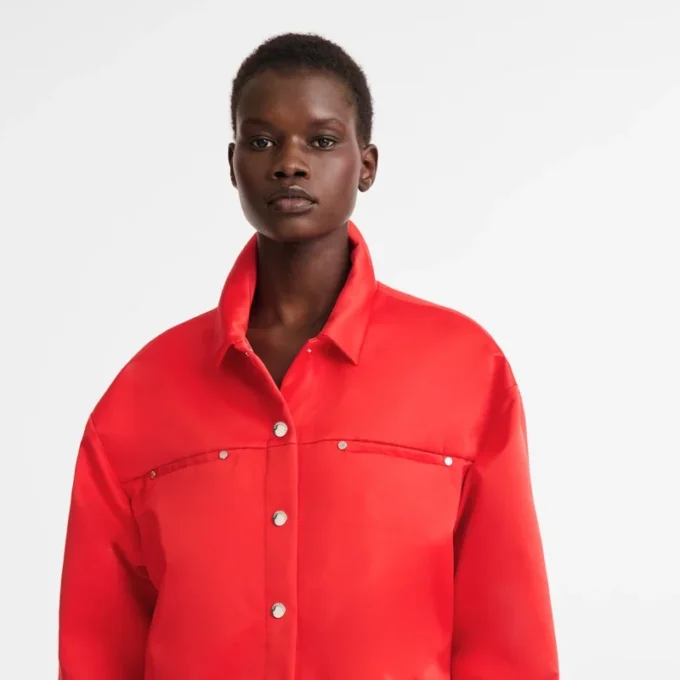 Rojo – Camisa de satén técnico