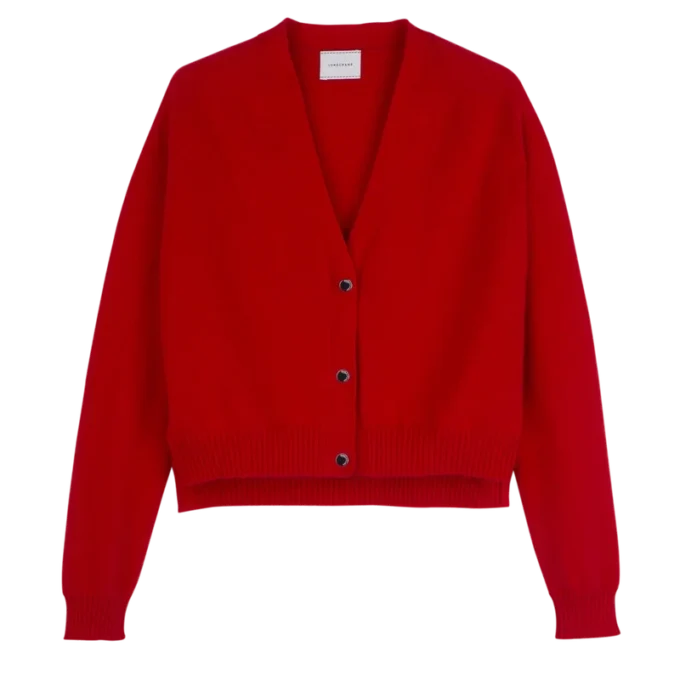 Rojo – Cárdigan de punto