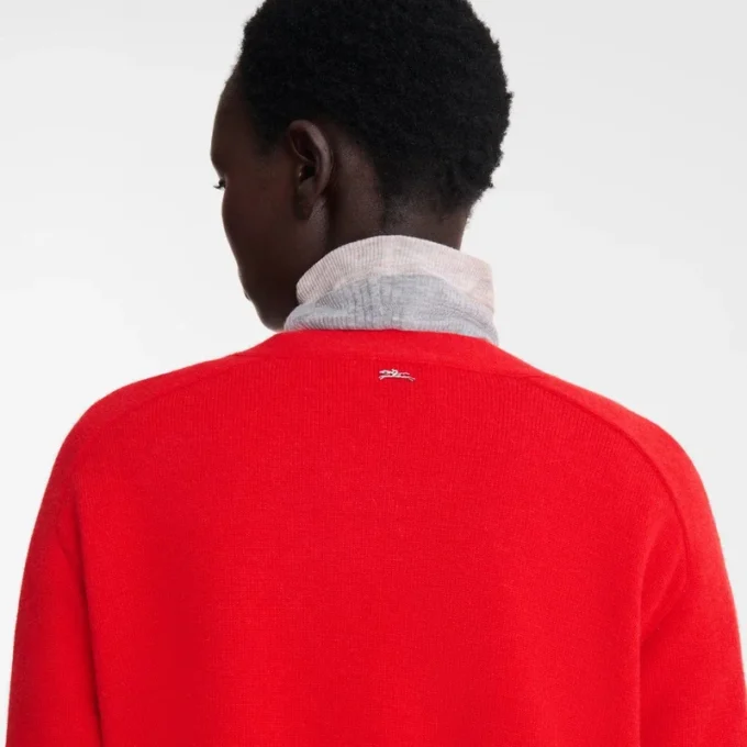 Rojo – Cárdigan de punto