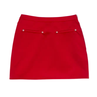 Rojo – Falda de satén Techno