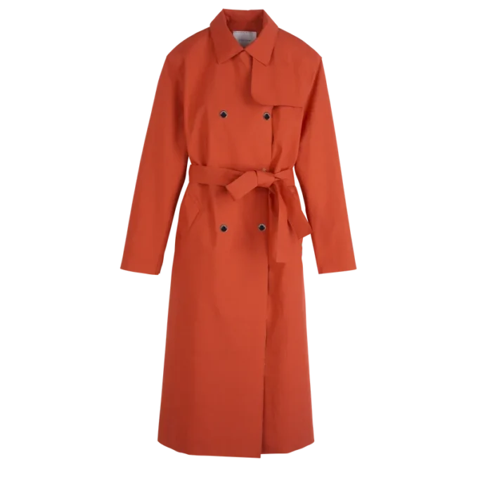 Rojo – Gabardina técnica repelente al agua