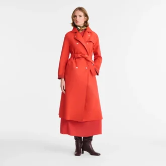 Rojo – Gabardina técnica repelente al agua
