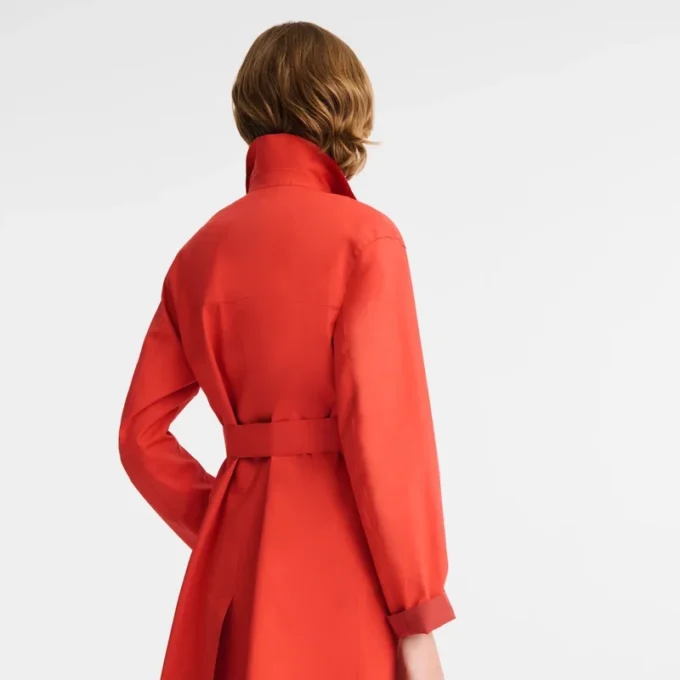 Rojo – Gabardina técnica repelente al agua