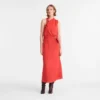 Rojo – Vestido de gabardina