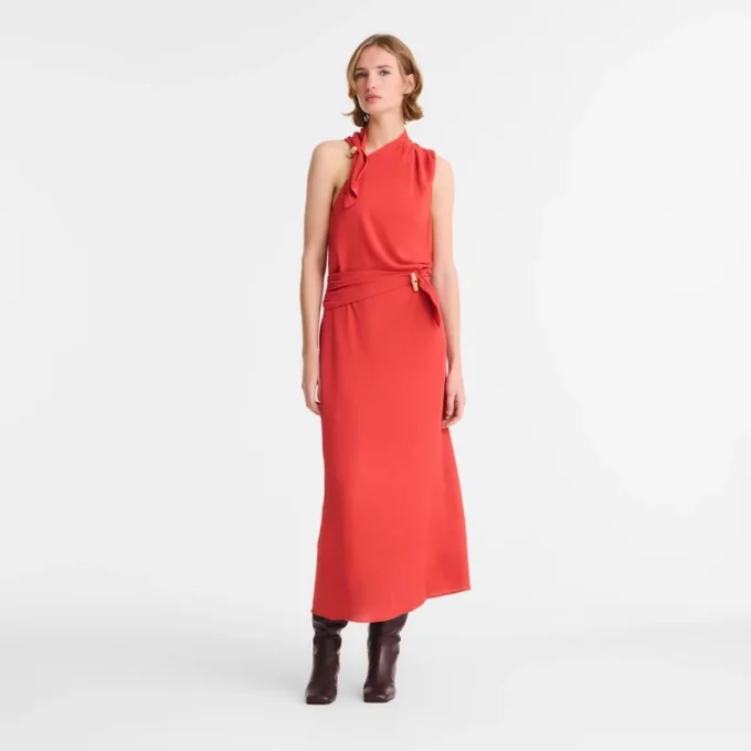 Rojo – Vestido de gabardina