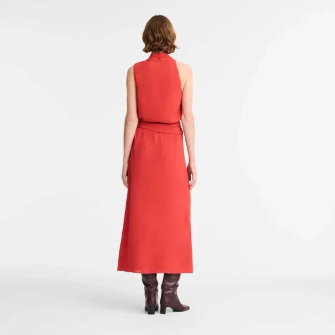 Rojo – Vestido de gabardina