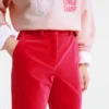 Rosa – Pantalones de terciopelo