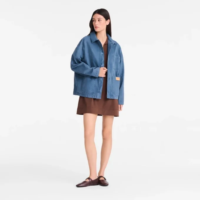 Slate – Chaqueta de algodón sobreteñido
