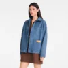 Slate – Chaqueta de algodón sobreteñido