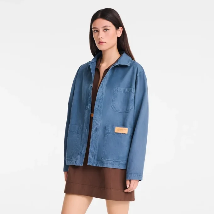Slate – Chaqueta de algodón sobreteñido