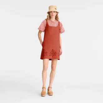 Tomato – Vestido de lona bordada