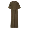 Vestido largo de cuero