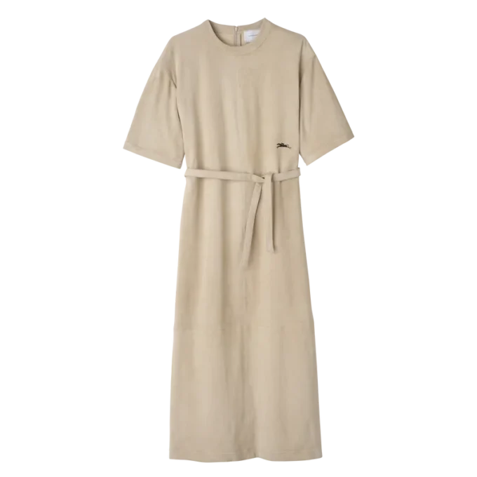 Vestido largo de cuero