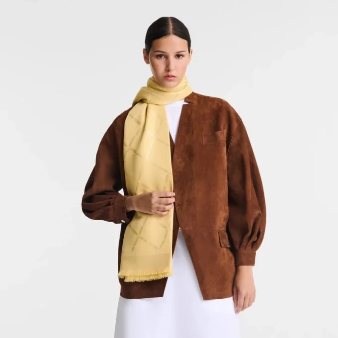 Yellow Chick – Mezcla de seda Chal Le Roseau